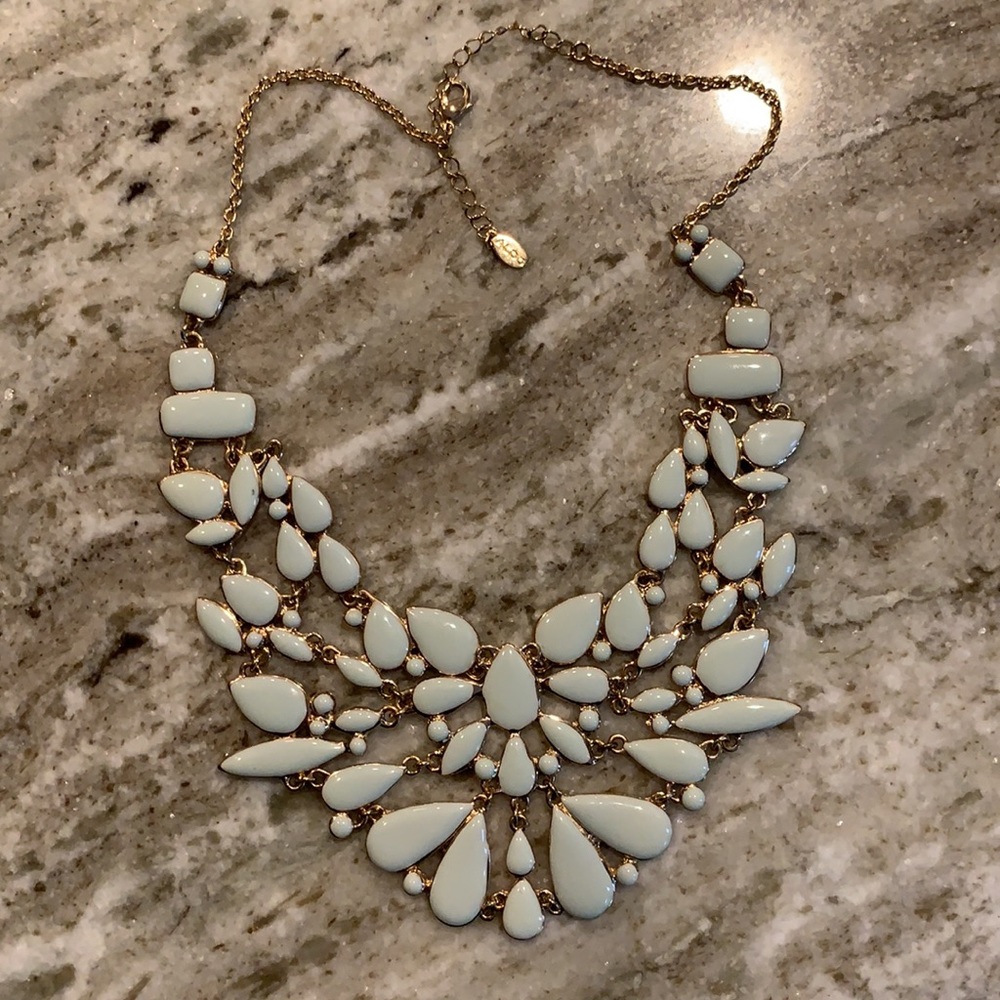 ALDO statement necklace light blue